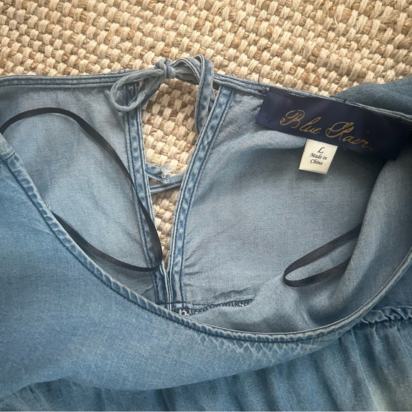 Blue Rain Size Large Denim Long Sleeve Top - Picture 11 of 11